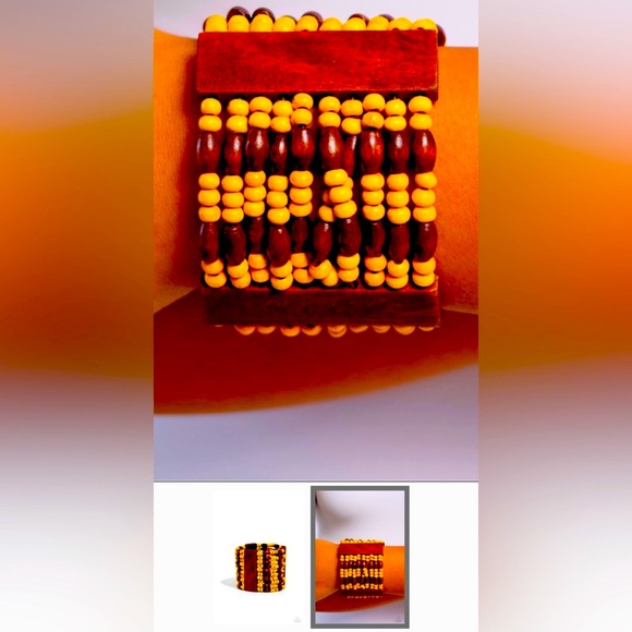 🌴🪵🌴 “TROPICAL TAKEOVER” YELLOW BRACELET ~ PAPARAZZI❗️ 🌴🪵🌴 - Picture 3 of 4